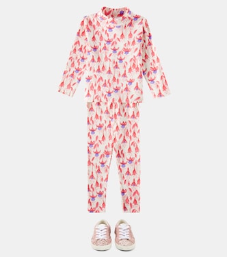 Fuchsia cotton-blend top | Mini Rodini