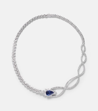 Collana Reign Supreme in oro bianco 18kt con tanzanite e diamanti | Yeprem