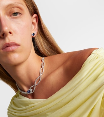 Collana Reign Supreme in oro bianco 18kt con tanzanite e diamanti | Yeprem