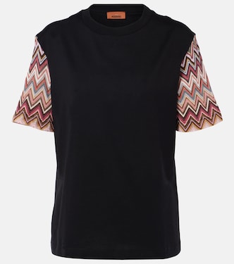 T-Shirt aus Baumwolle mir Häkelstrick | Missoni