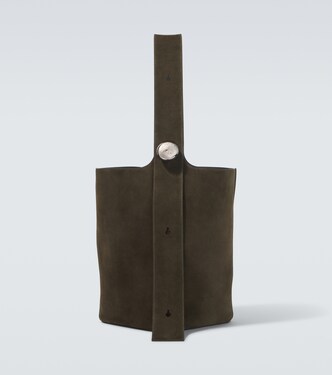 Pebble Large suede bucket bag | Loewe