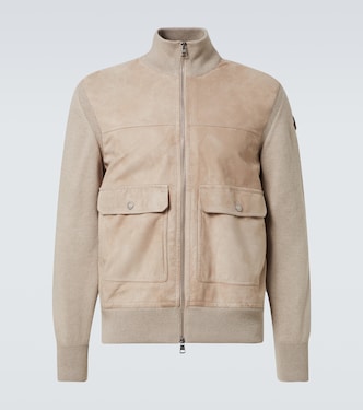 Jacke aus Veloursleder, Baumwolle und Wolle | Moncler