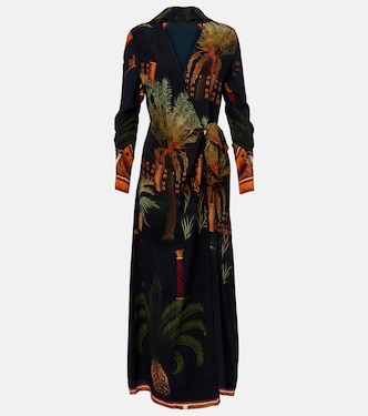 Printed silk wrap dress | Johanna Ortiz