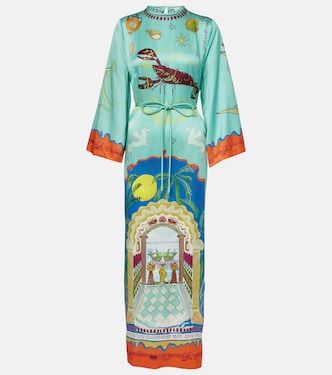Midikleid Surrealist aus Seide | Alémais