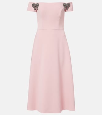 Vestido midi sin tirantes adornado | Carolina Herrera