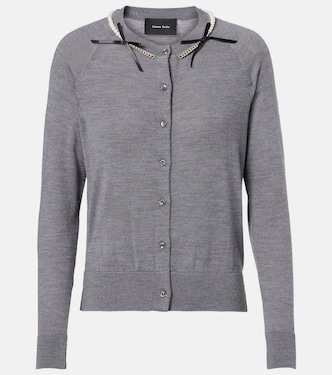 Cardigan en laine et soie à ornements | Simone Rocha