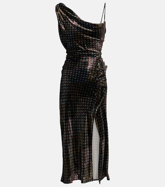 Asymmetric printed gown | Dries Van Noten