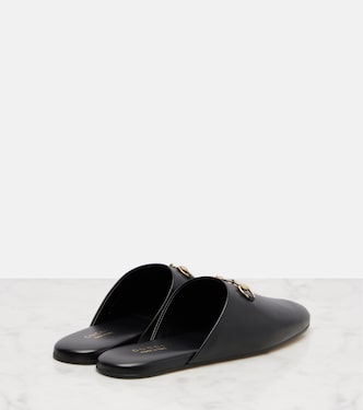 Slippers Annette Horsebit aus Leder | Gucci