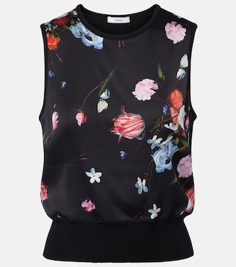Floral printed wool top | Erdem