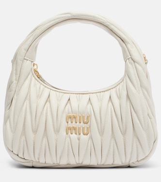 Wander Small leather top-handle bag | Miu Miu