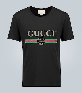 Oversized cotton T-shirt with logo | Gucci