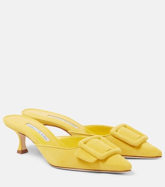 Mules Maysale 50 aus Veloursleder | Manolo Blahnik