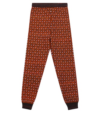 Patterned wool-blend leggings | Paade Mode