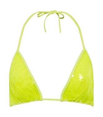 Bikini-Oberteil mit Pailletten | David Koma