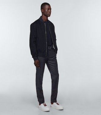 Pantaflat wool flannel slim pants | Loro Piana