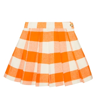 Plissierter Rock aus Tweed | Palm Angels Kids