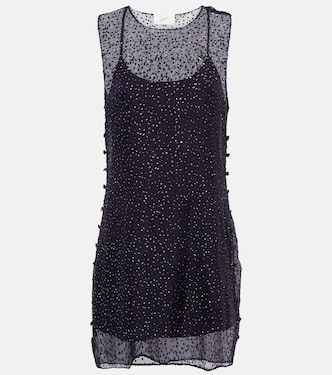 Embellished sheer silk minidress | Coperni