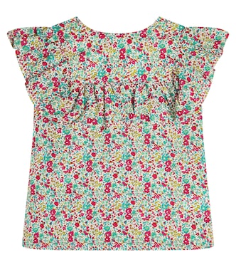 Top Bianca de algodón floral | Bonpoint