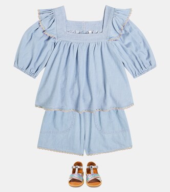 Top Halcyon en jean | Zimmermann Kids