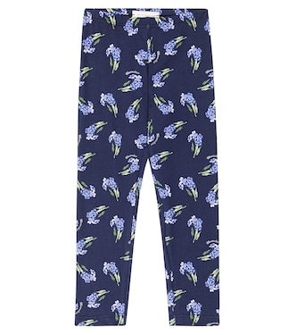 Leggings en mezcla de algodón floral | Monnalisa