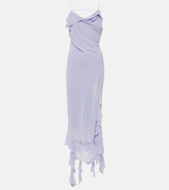 Abito midi asimmetrico con volant | Acne Studios