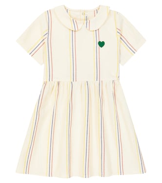 Abito in cotone e lino a righe | Mini Rodini