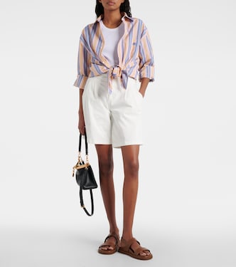 High-rise cotton shorts | AG Jeans