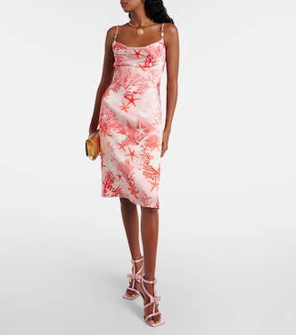 Barocco Sea silk satin minidress | Versace