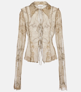 Top in chiffon di cotone e seta | Acne Studios
