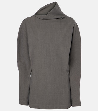 Top drapeado de mezcla de lana | Bottega Veneta