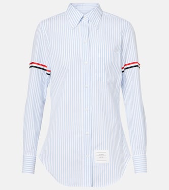 Camicia Stripe Oxford Armbands in cotone | Thom Browne