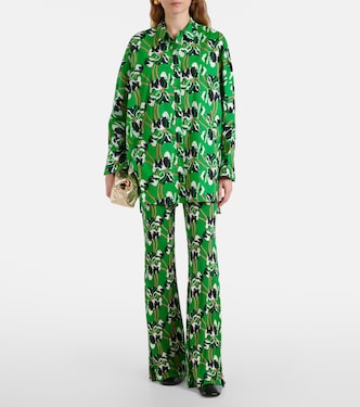 Brooklyn printed flared pants | Diane von Furstenberg