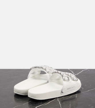 Mules Fitz Crystal en cuir | Jimmy Choo