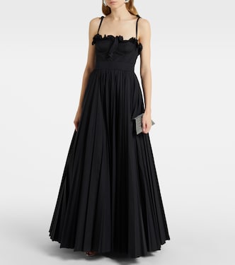Ruched pleated cotton gown | Giambattista Valli