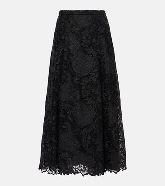 Floral lace midi skirt | Erdem