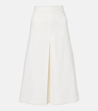 Falda midi Renoir de algodón plisada | Max Mara