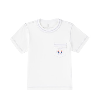 T-shirt in jersey di cotone con stampa | Brunello Cucinelli Kids