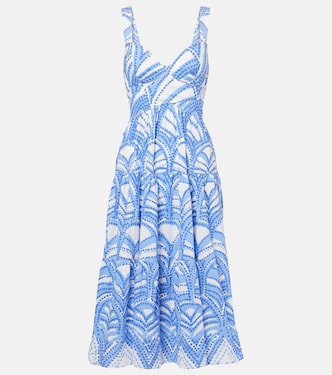 Bedrucktes Midikleid Coco aus Baumwolle | Poupette St Barth