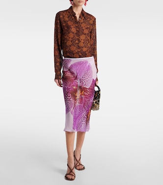 Gonna midi in seta con stampa | Dries Van Noten