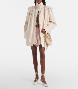 Chaqueta en lona de algodón fruncida | Chloé