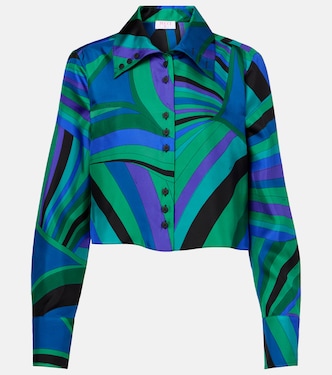 Iride cropped silk shirt | Pucci