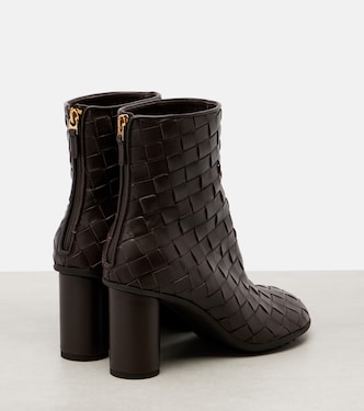 Atomic 75 Intrecciato leather ankle boots | Bottega Veneta