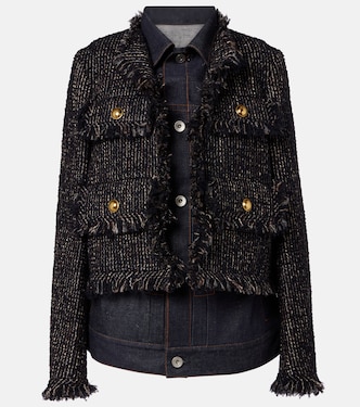 Wool-blend and cotton jacket | Sacai