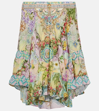 Verziertes Minikleid aus Seiden-Crêpe | Camilla