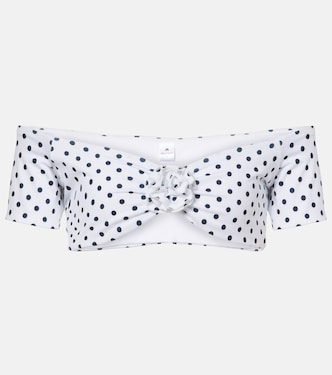 Top Stefani à encolure bardot et pois | Bananhot