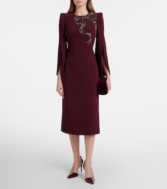 Love beaded crêpe midi dress | Jenny Packham