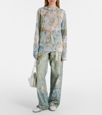1981 printed mid-rise wide-leg jeans | Acne Studios