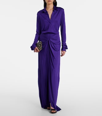 تنورة طويلة بثنيات | Dries Van Noten
