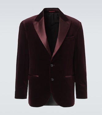Blazer de terciopelo de algodón | Brunello Cucinelli