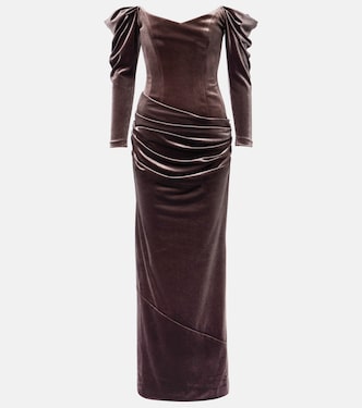 Draped velvet gown | Alex Perry
